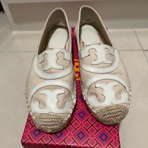 Tory Burch Poppy Espadrille Cream Size 8